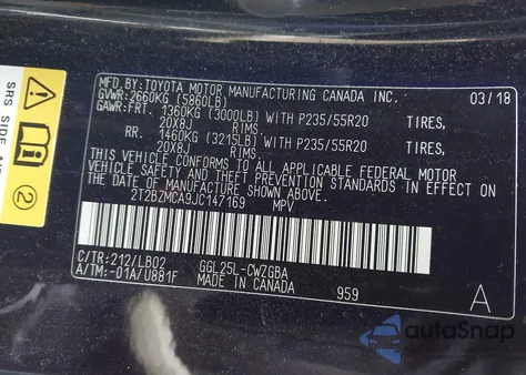 2018 Lexus Rx 350 из США, поврежденный, VIN 2T2BZMCA9JC147169